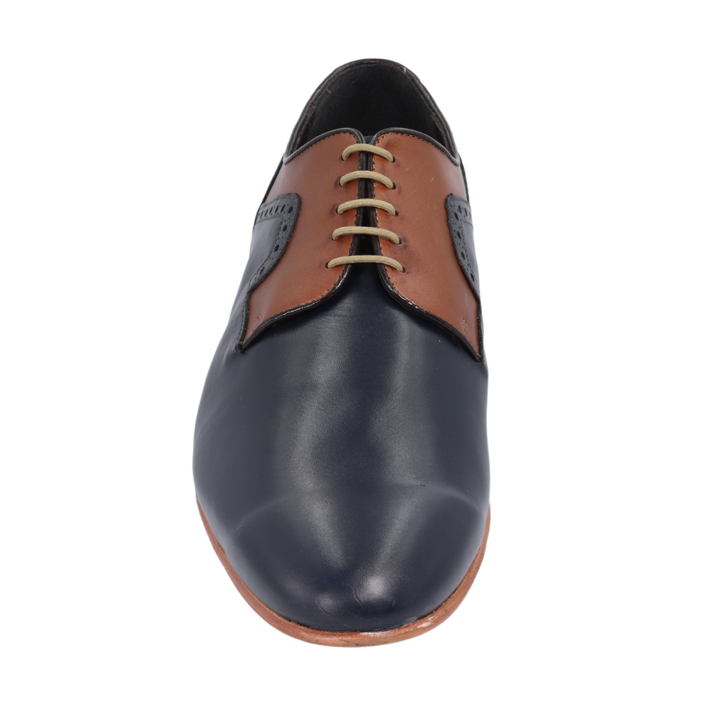 Barker Indicalf - Navy Royal Calf Tan Lace-Up