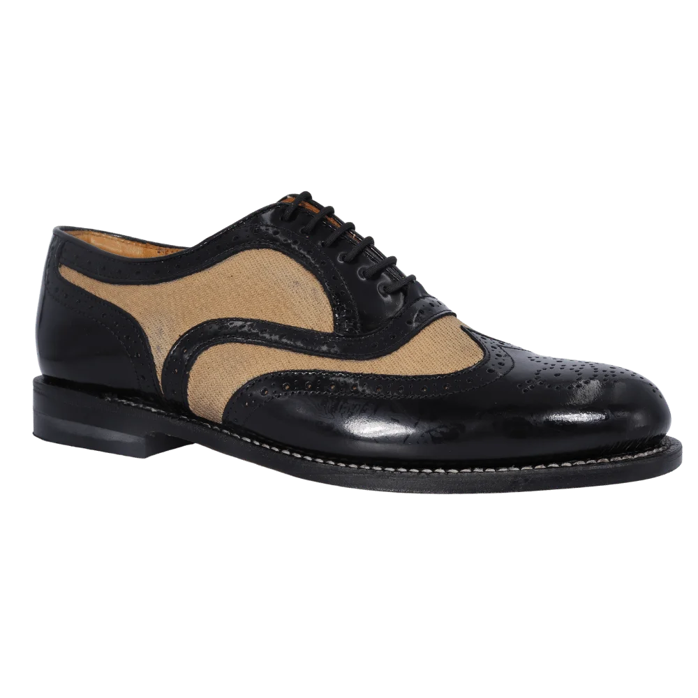 Medicus Welted - Black Mesh Lace-Up (Genuine Leather Upper and Sole)