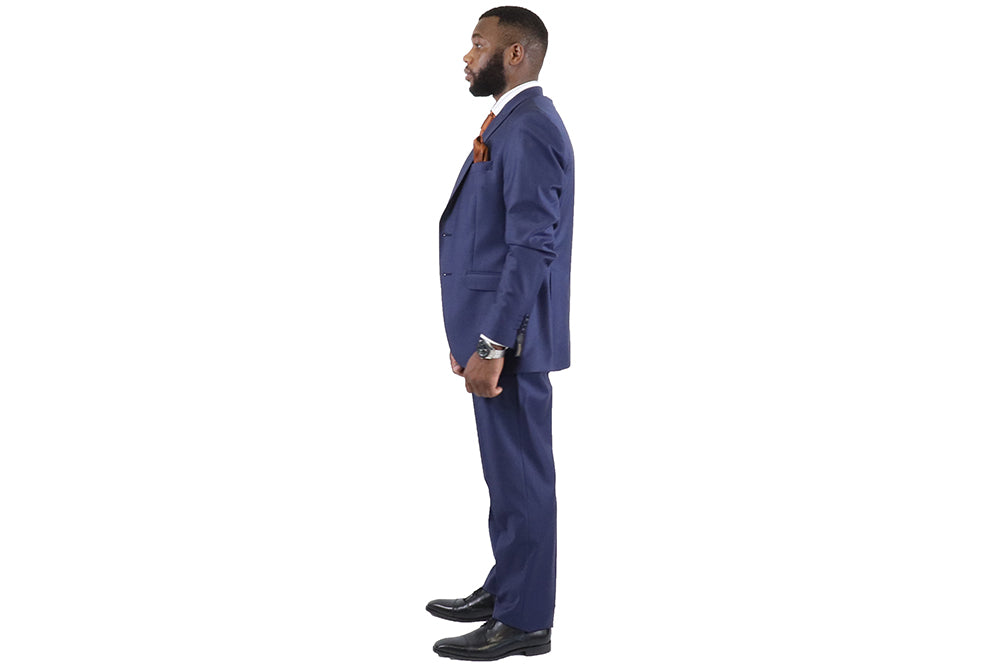 Bagozza 3-Piece Suit - Blue Pin Stripe (100% Wool)
