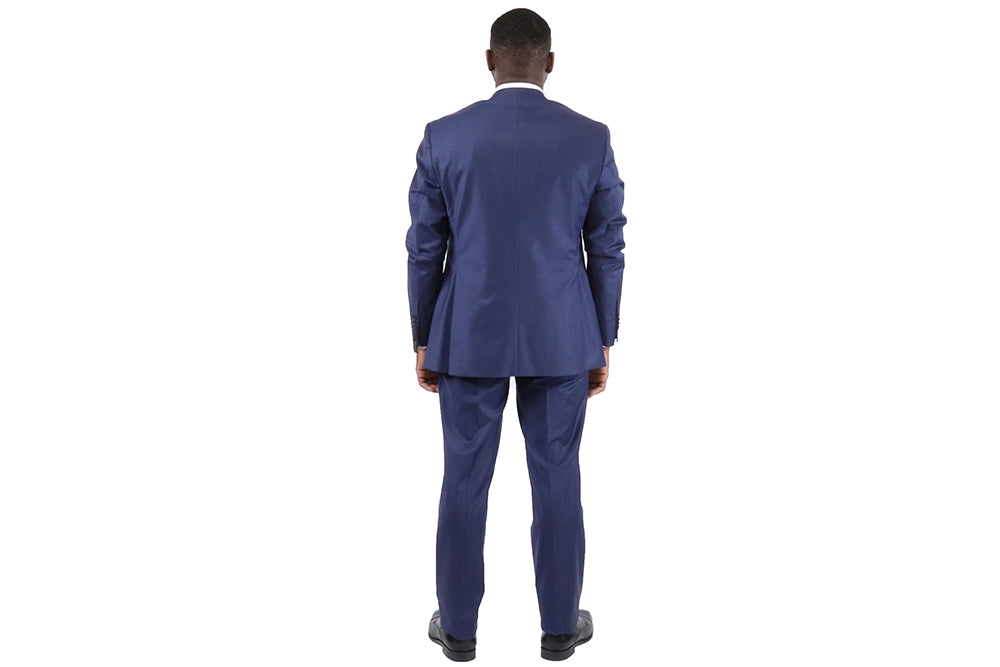 Bagozza 3-Piece Suit - Blue Pin Stripe (100% Wool)