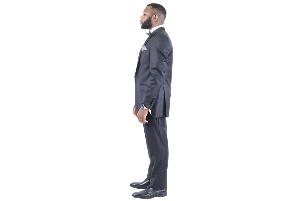 Bagozza Tuxedo Suit - Black Tuxedo (100% Wool)