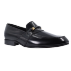 Men's genuine leather upper John Drake Moccasin/ slip-on/ loafer formal shoe in black available in store, 337 Monty Naicker Street, Durban CBD or online at Omar's Tailors & Outfitters online store.