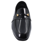 Men's genuine leather upper John Drake Moccasin/ slip-on/ loafer formal shoe in black available in store, 337 Monty Naicker Street, Durban CBD or online at Omar's Tailors & Outfitters online store.