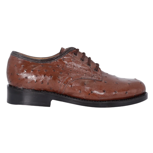 Saxone - Chocolate Ostrich Lace-Up (Genuine Leather Upper and Sole)