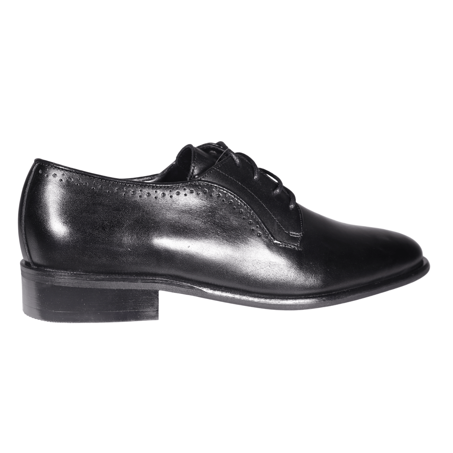 John Drake Black Lace-Up Derby