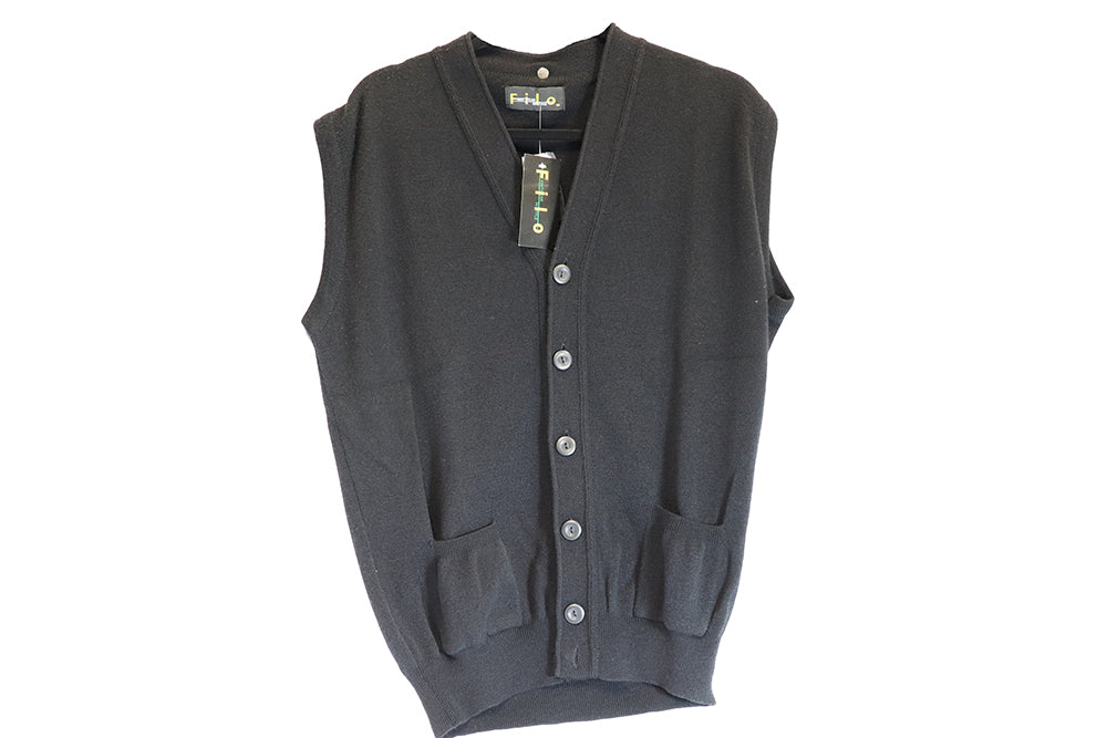 Filo Sleeveless Jersey - Black