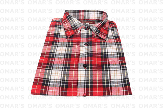 Navada Long Sleeve Shirt - Red & White Checkered