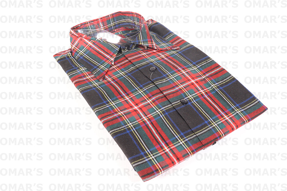 Navada Long Sleeve Shirt - Green & Red