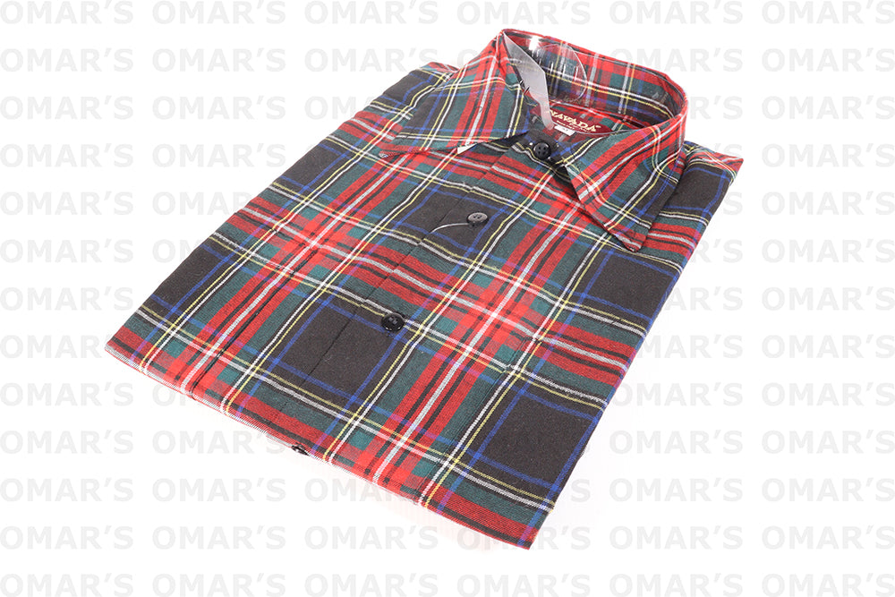 Navada Long Sleeve Shirt - Green & Red
