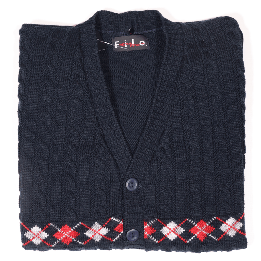 Filo Cardigan in Navy