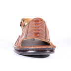 Paolo Falcone Tango Sandal with Heel Strap in Tan