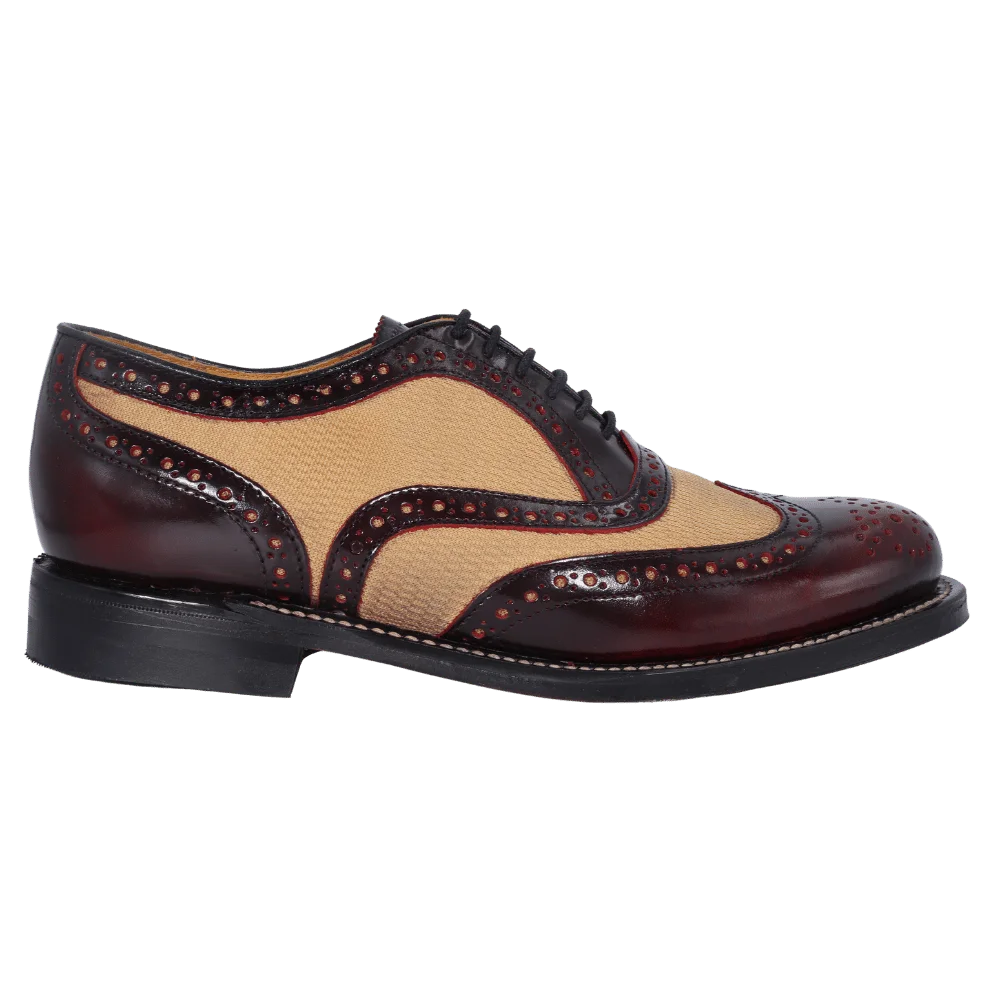Men's Medicus Mesh Lace-Up with Goodyear Welted Sole in Wine