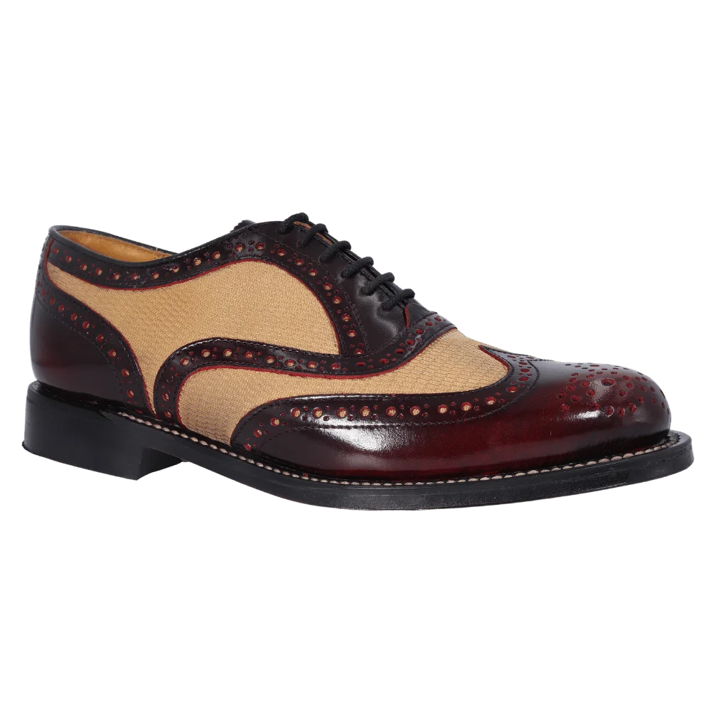 Men's Medicus Mesh Lace-Up with Goodyear Welted Sole in Wine