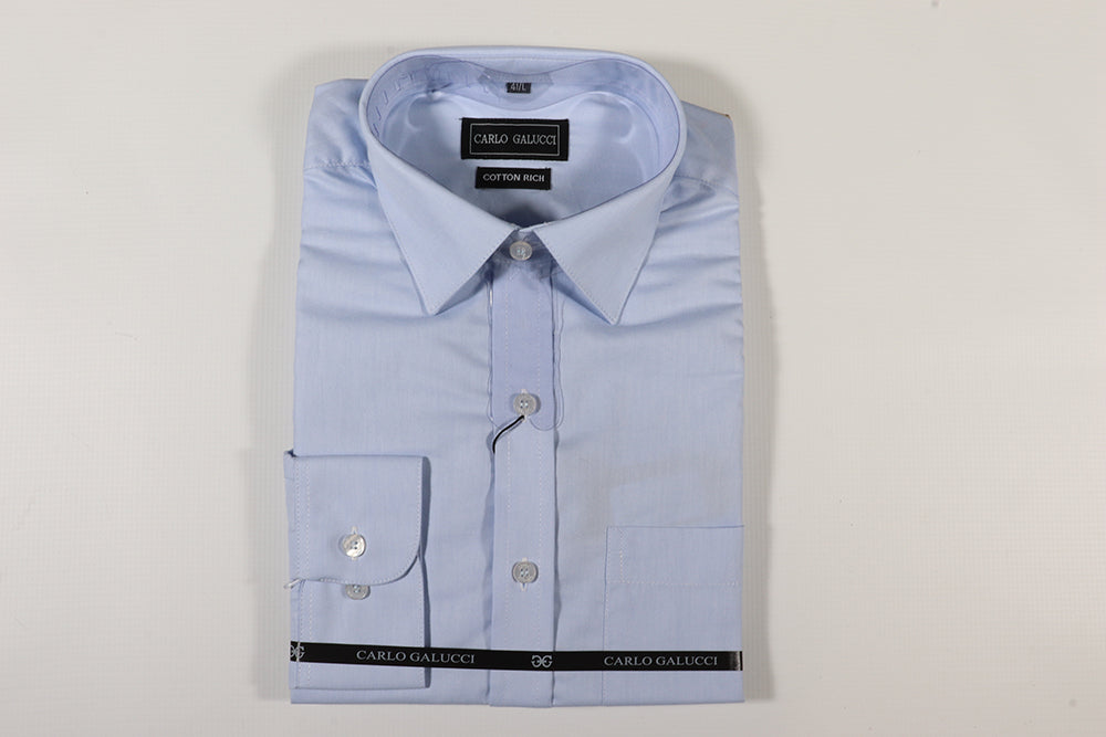 Men's Carlo Galucci Checkered Long Sleeve Shirt - Sky