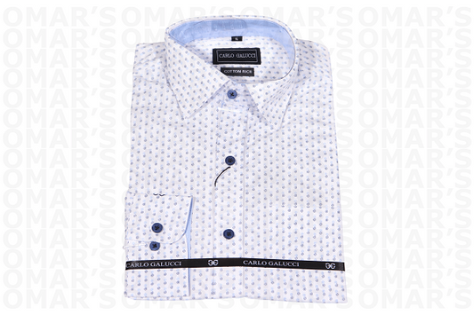 Carlo Galucci Long Sleeve Shirt - Blue