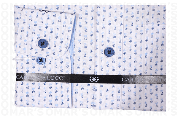Carlo Galucci Long Sleeve Shirt - Blue