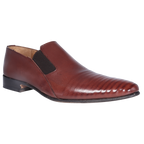 Men's Crockett & Jones genuine leather upper & soles slip-on formal/ dress shoes in brown/ teak available in-store, 337 Monty Naicker Street, Durban CBD or online at Omar's Tailors & Outfitters online store.