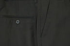 Marco Slim Fit Trousers - Black Plain Front