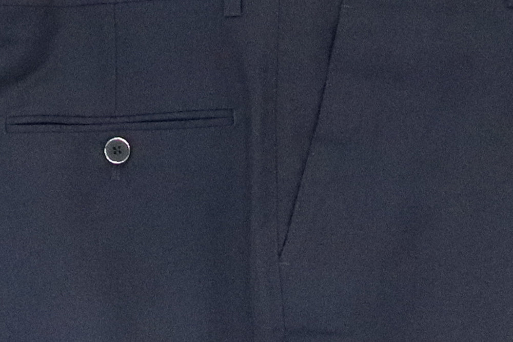 Marco Slim Fit Trouser - Navy Plain Front